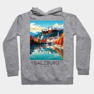 A Pop Art Travel Print of Salzburg - Austria Hoodie